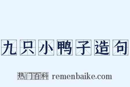九只小鸭子造句是什么意思的图片